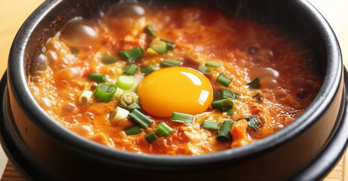 خورش توفو نرم کره ای (Sundubu-jjigae)